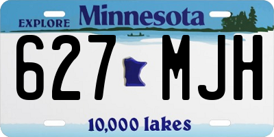 MN license plate 627MJH