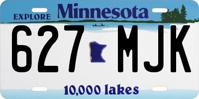 MN license plate 627MJK