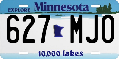 MN license plate 627MJO