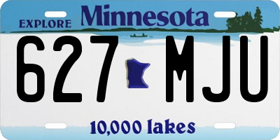 MN license plate 627MJU
