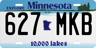 MN license plate 627MKB