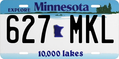 MN license plate 627MKL