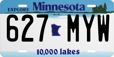 MN license plate 627MYW