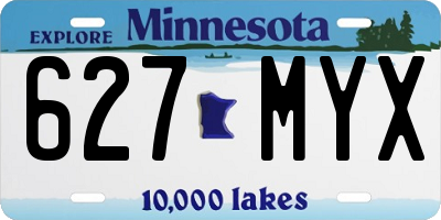 MN license plate 627MYX