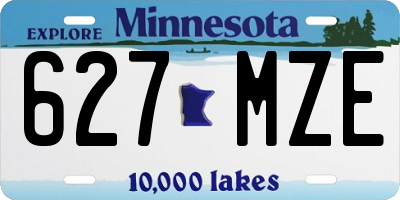 MN license plate 627MZE