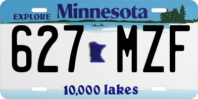 MN license plate 627MZF