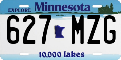 MN license plate 627MZG