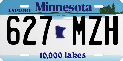 MN license plate 627MZH