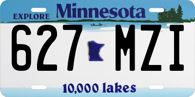 MN license plate 627MZI