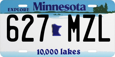 MN license plate 627MZL