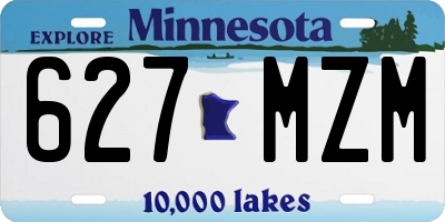 MN license plate 627MZM