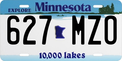 MN license plate 627MZO