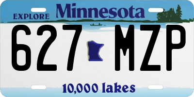 MN license plate 627MZP