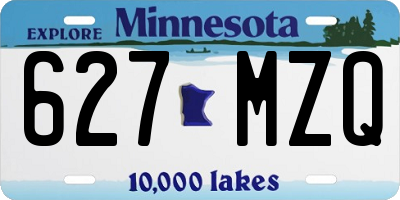 MN license plate 627MZQ