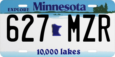 MN license plate 627MZR