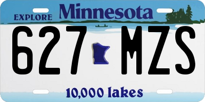 MN license plate 627MZS