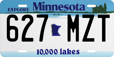 MN license plate 627MZT