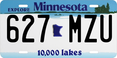 MN license plate 627MZU