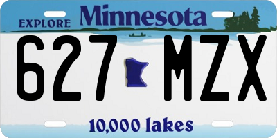 MN license plate 627MZX