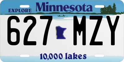 MN license plate 627MZY