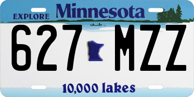 MN license plate 627MZZ