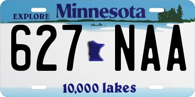 MN license plate 627NAA