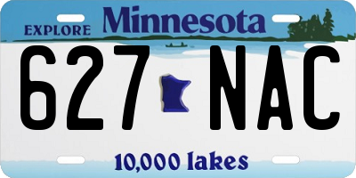 MN license plate 627NAC