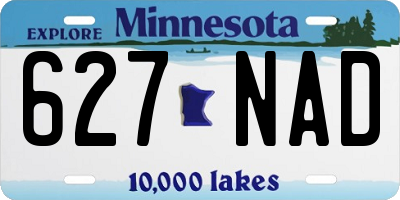 MN license plate 627NAD