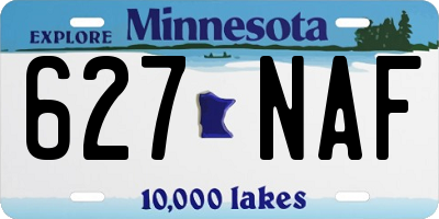 MN license plate 627NAF