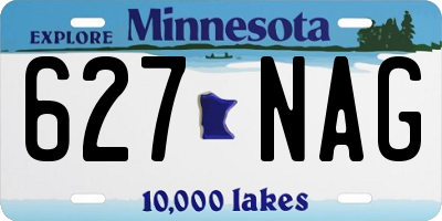 MN license plate 627NAG