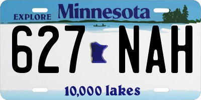 MN license plate 627NAH