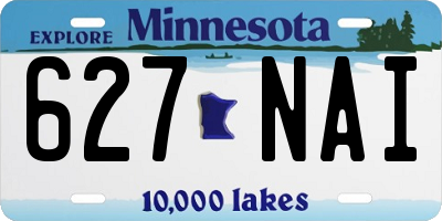 MN license plate 627NAI
