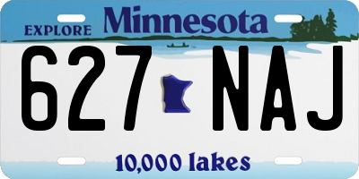 MN license plate 627NAJ