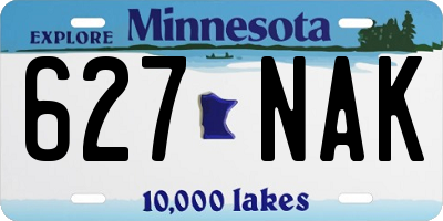 MN license plate 627NAK