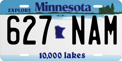 MN license plate 627NAM