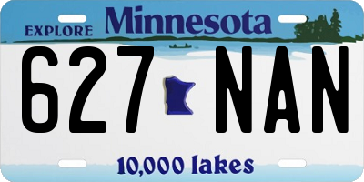 MN license plate 627NAN
