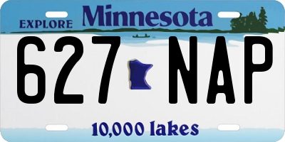 MN license plate 627NAP