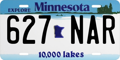 MN license plate 627NAR