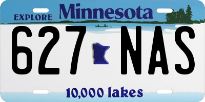 MN license plate 627NAS