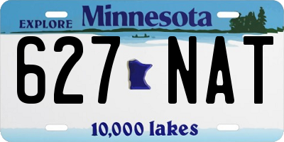MN license plate 627NAT
