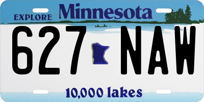 MN license plate 627NAW