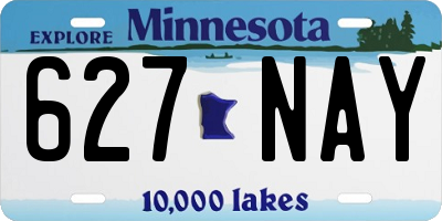 MN license plate 627NAY