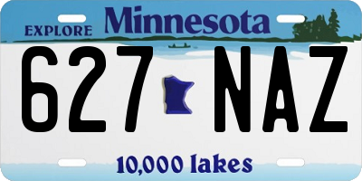 MN license plate 627NAZ