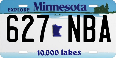 MN license plate 627NBA