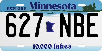 MN license plate 627NBE