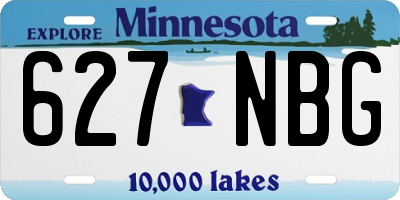 MN license plate 627NBG
