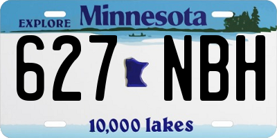 MN license plate 627NBH