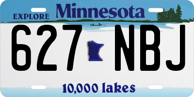 MN license plate 627NBJ