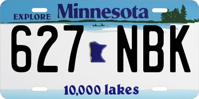 MN license plate 627NBK