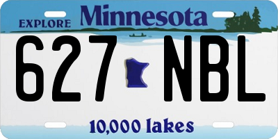 MN license plate 627NBL
